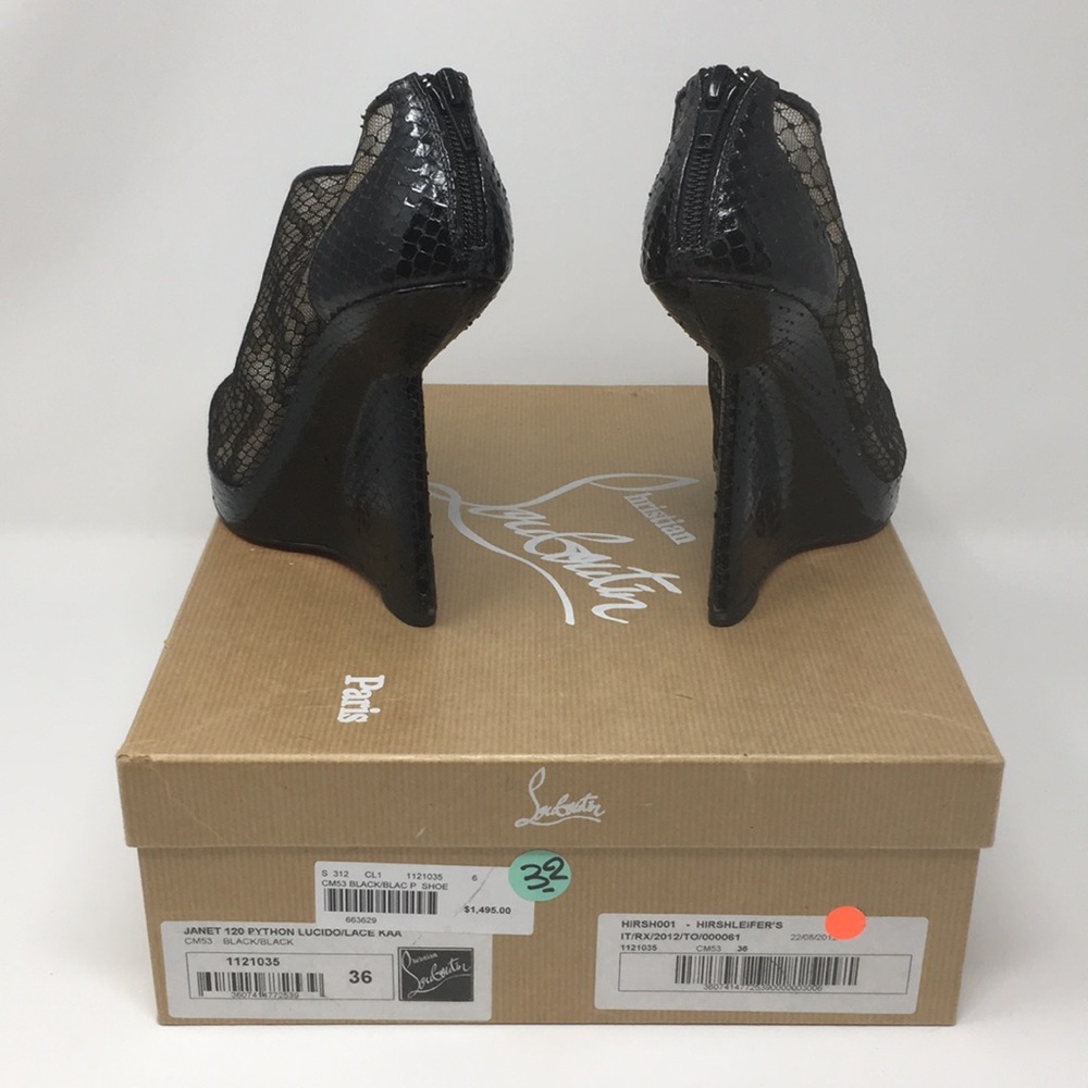 Christian Louboutin Janet 120mm Python Wedge - image 8